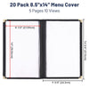 Clear Menu Covers 20ct/Pack 8.5x14 5-Page 10-View