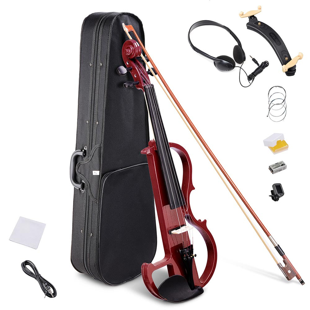 4/4 Electric Violin for Beginners Headphone Rosin Case Included