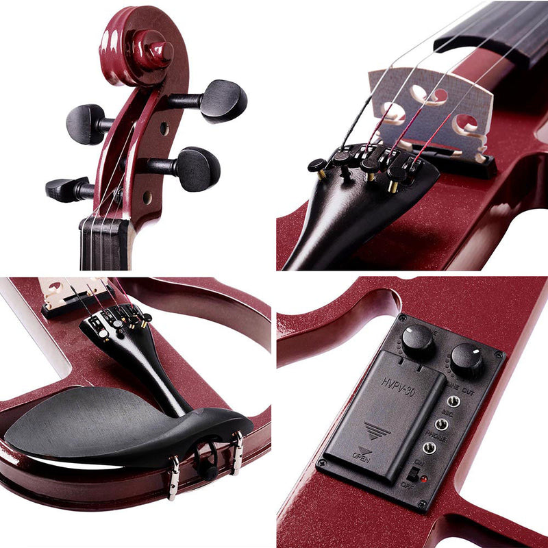 4/4 Electric Violin for Beginners Headphone Rosin Case Included
