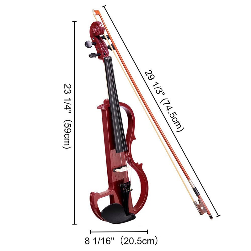 4/4 Electric Violin for Beginners Headphone Rosin Case Included