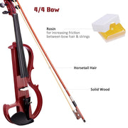 4/4 Electric Violin for Beginners Headphone Rosin Case Included