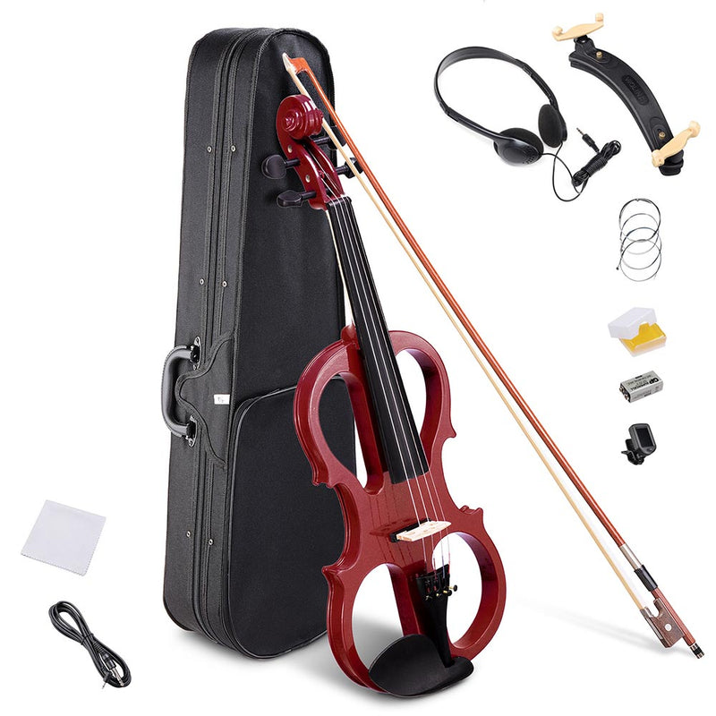 Full Size Electric Violin for Beginners with Headphone Rosin Case