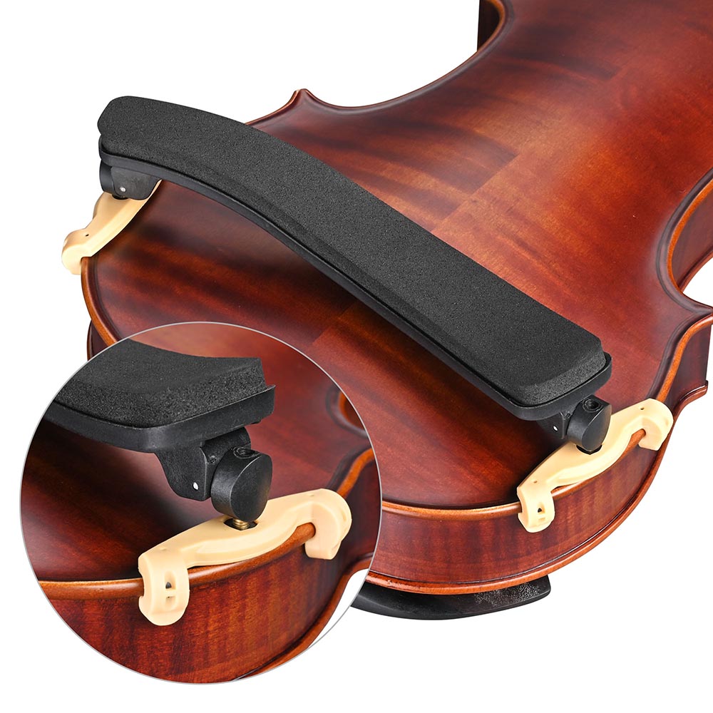 Violin Shoulder Rest 3/4-4/4 Soft Pad Nylon Black