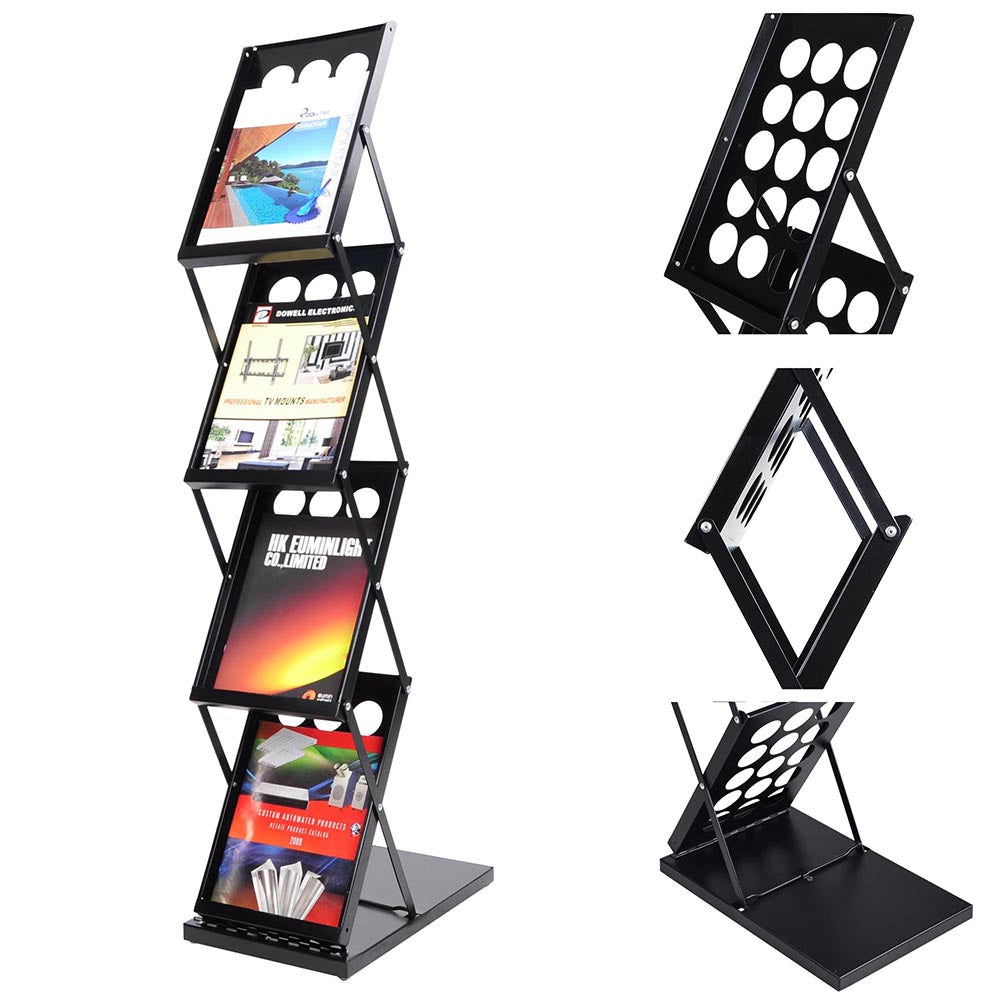 Free Standing Literature Display Stands with Frame Single Sided Silver –  Displays Outlet – Online Display Signs Retailer