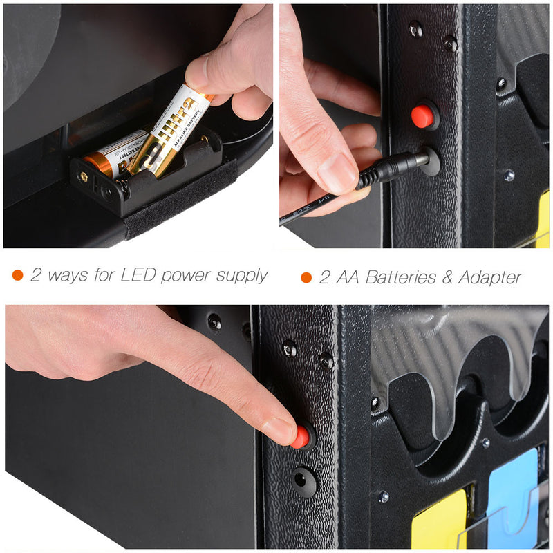 WinSpin LED Plinking Prize Drop Board & Pucks 30"x18" 6-Slot