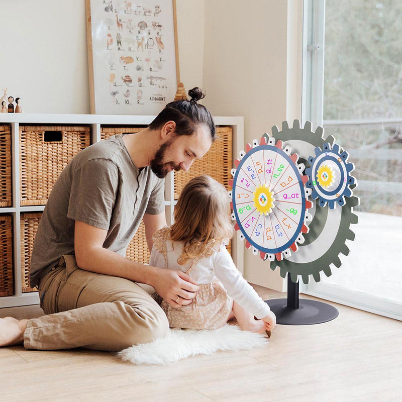 WinSpin Prize Wheel Double Gears Tabletop Round Base, 24"
