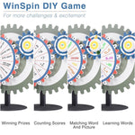 WinSpin Prize Wheel Double Gears Tabletop Round Base, 24"