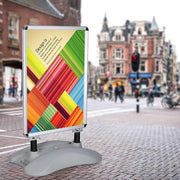 23" x 33" Poster Size Sidewalk Sign Snap Frame+Fillable Base