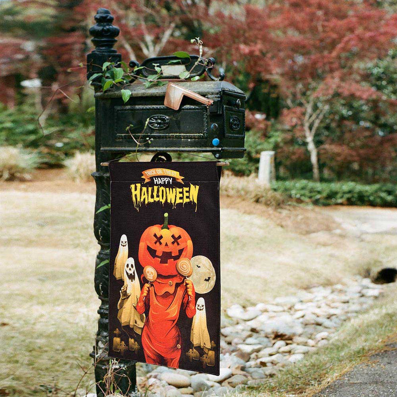 Smalll Halloween Flag Garden Yard Decor 12x18"