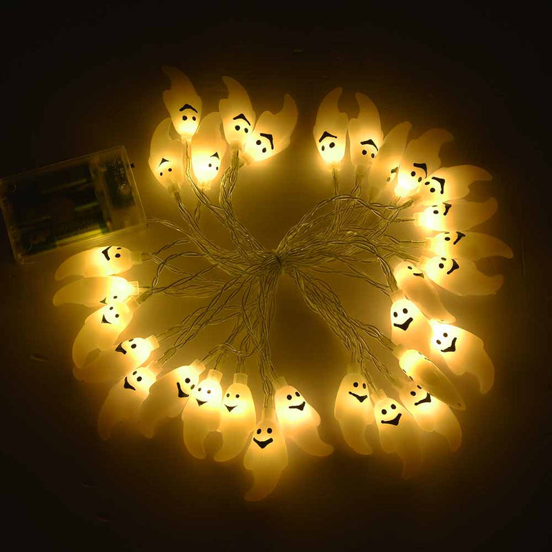 Halloween Light 30ct Ghost 15ft String Light Battery Operated