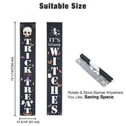 Halloween Signs Witches Trick or Treat Door Sign 2 pcs