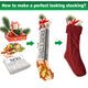 Knitted Christmas Stockings Set(4) Red Handmade Stockings 18in