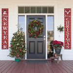Christmas Signs Merry Christmas Happy New Year Door Sign 2 PCS