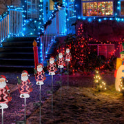 Solar Christmas Pathway Lights with Stake (Santa Snowman Optional)
