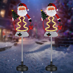 Solar Christmas Pathway Lights with Stake (Santa Snowman Optional)