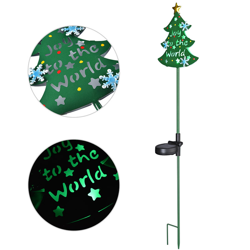 Solar Christmas Pathway Lights with Stake 2 Pack
