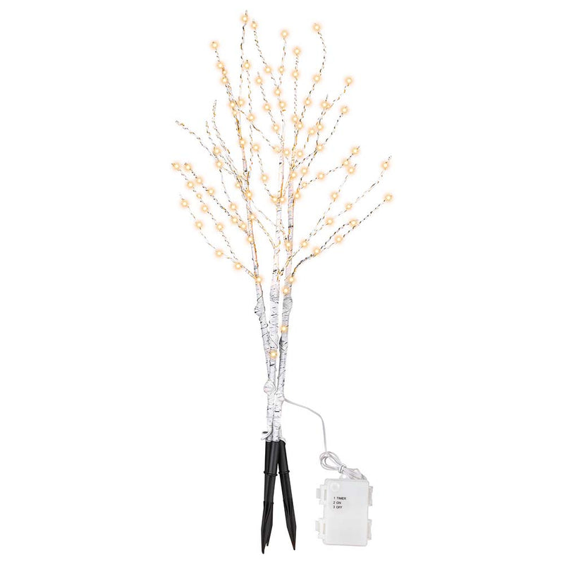 3ct Pre-lit Branches Twig with Stakes Battery Power 33" Xmas Decor