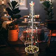 3' LED Cone Christmas Tree with Cotton Balls Battery Operated