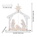 Large 4ft Twinkle Lighted Nativity Scene Set for Yard Christmas