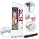 33"x79" Roll Up Retractable Aluminum Banner Stand