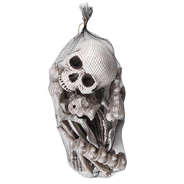 28PCS Simulation Human Bones 1 Bag of Bones Halloween Skeleton Horror toys  Haunted House Escape Horror props Decorations
