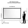 Portable Freestanding Front Projector Screen w/ Legs 120" 16:9