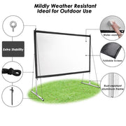 Portable Freestanding Front Projector Screen w/ Legs 135" 16:9