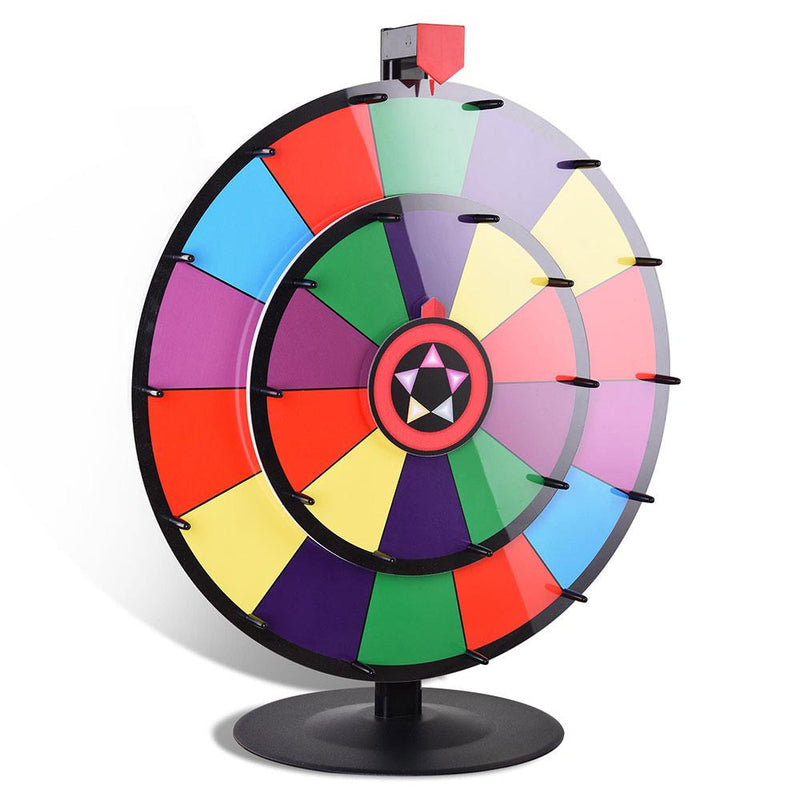 WinSpin Prize Wheel Double Wheels 24" Tabletop Round Base