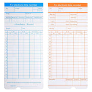 50 Monthly Punch Card Attendance Cards Double Sided