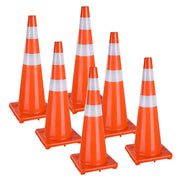 36" Traffic Cones with Reflective Collars