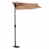 20 lb Half Patio Umbrella Stand Resin Concrete Base 2 3/16"