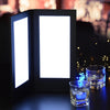 LED Menu Cover Illuminated Menus 5.5x11 2-View with Adaptor